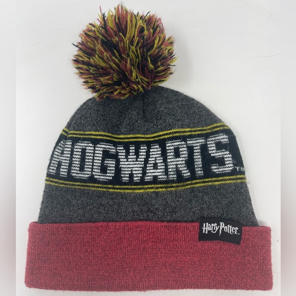 HARRY POTTER: Hogwarts Unisex Knit Hat. Pom Pom top - Picture 4 of 9